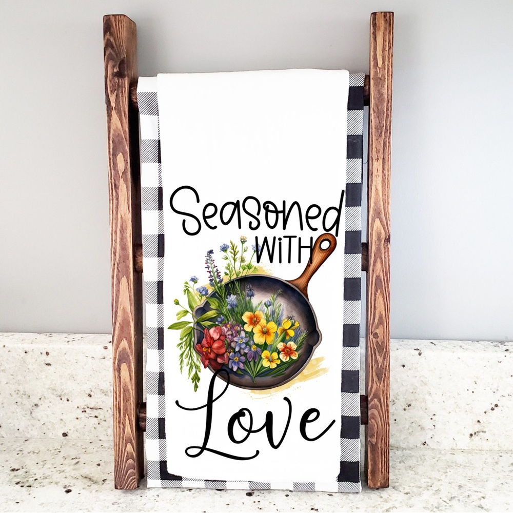 Handcrafted sublimated kitchen towel